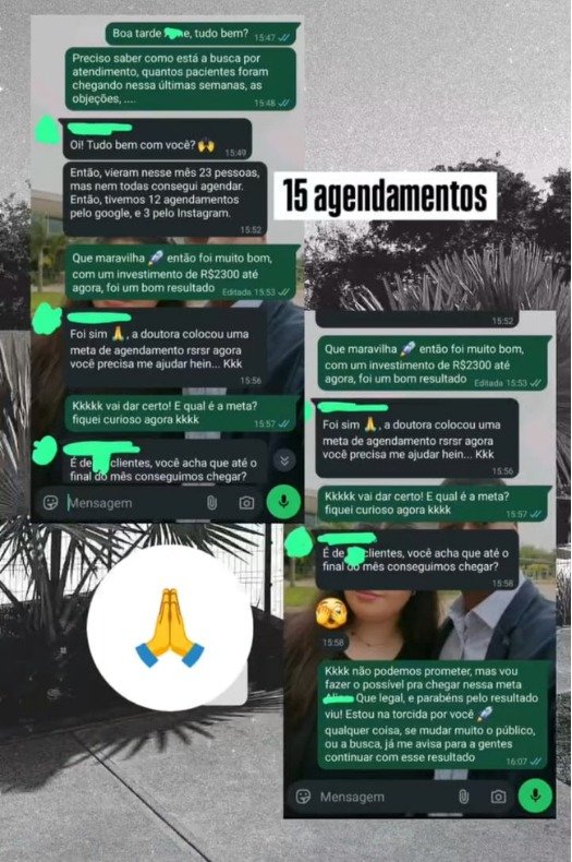 15 agendamentos relatados